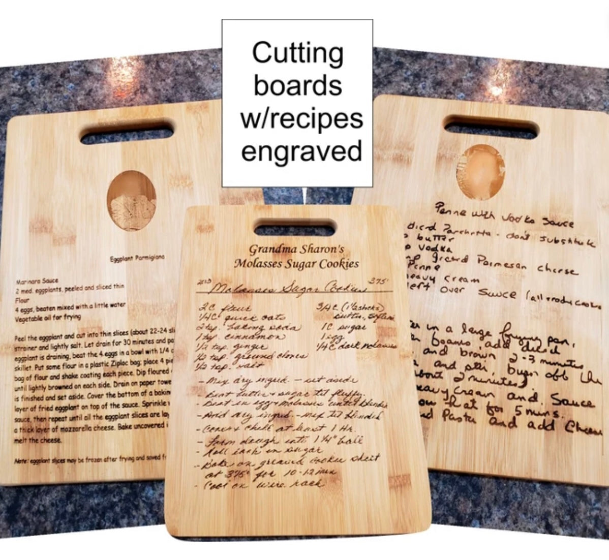 Recipe Engraved Cutting Boards