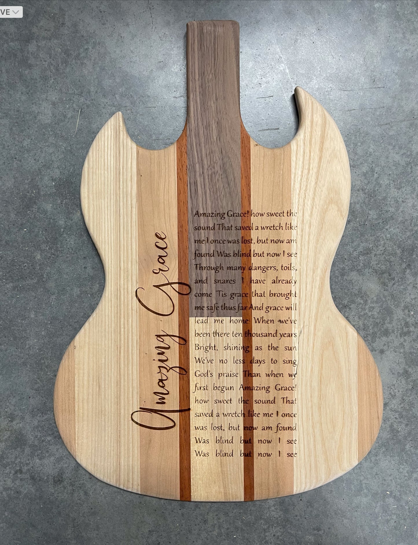 Wooden Guitar Sign