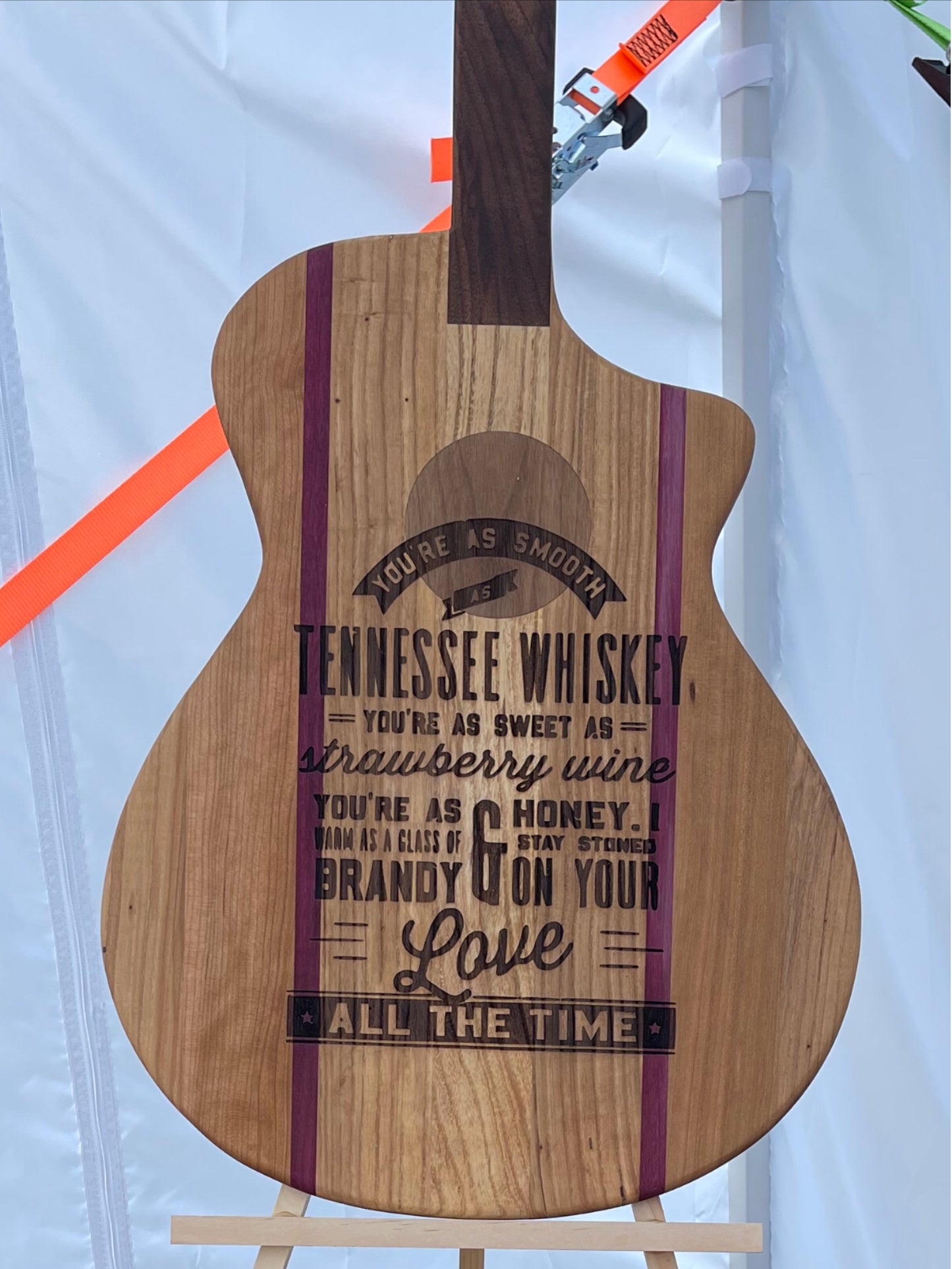 Wooden Guitar Sign